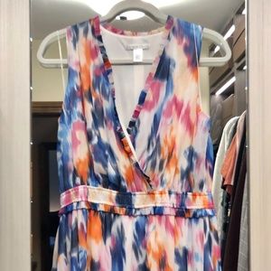 London Times floor length chiffon sleeveless dress